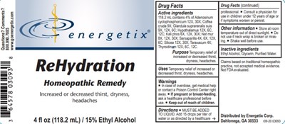Rehydration 4 Fl Oz Bottle Label (Rehydration 4 Oz. Bottle Label)